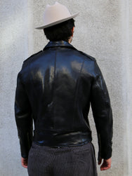 Double Helix Falconer Leather Riders Jacket – Black