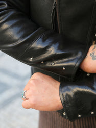 Double Helix Falconer Leather Riders Jacket – Black
