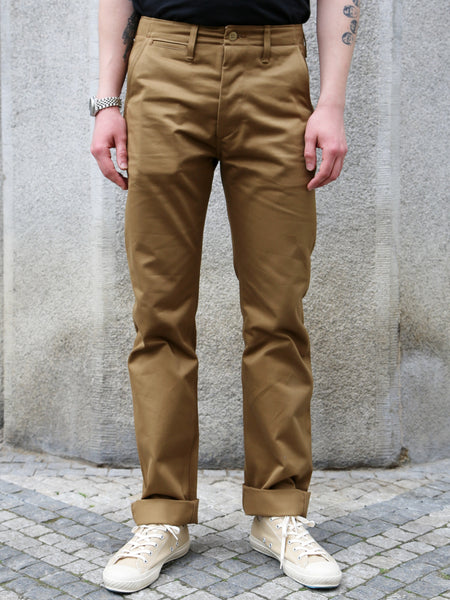 The Real McCOY's Blue Seal Chino Trousers – Tobacco (MP19010-043)