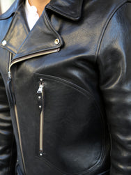 Double Helix Falconer Leather Riders Jacket – Black