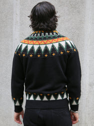 Stevenson Geometric Alpine Sweater – Black (GAS-BK)