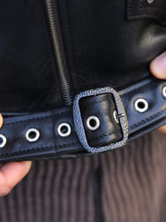Double Helix Falconer Leather Riders Jacket – Black