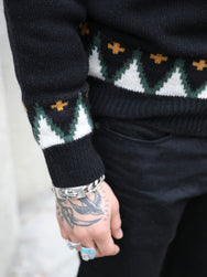 Stevenson Geometric Alpine Sweater – Black (GAS-BK)