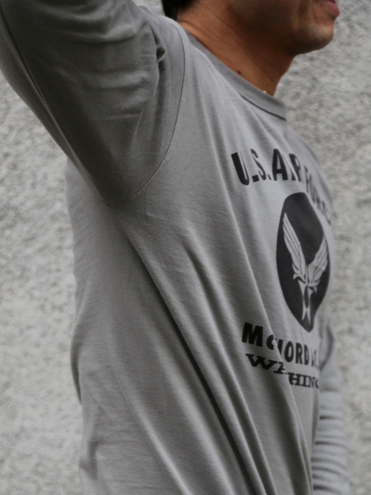 Buzz Rickson's LS T-Shirt McCord A.F.Base – Grey (BR69626)