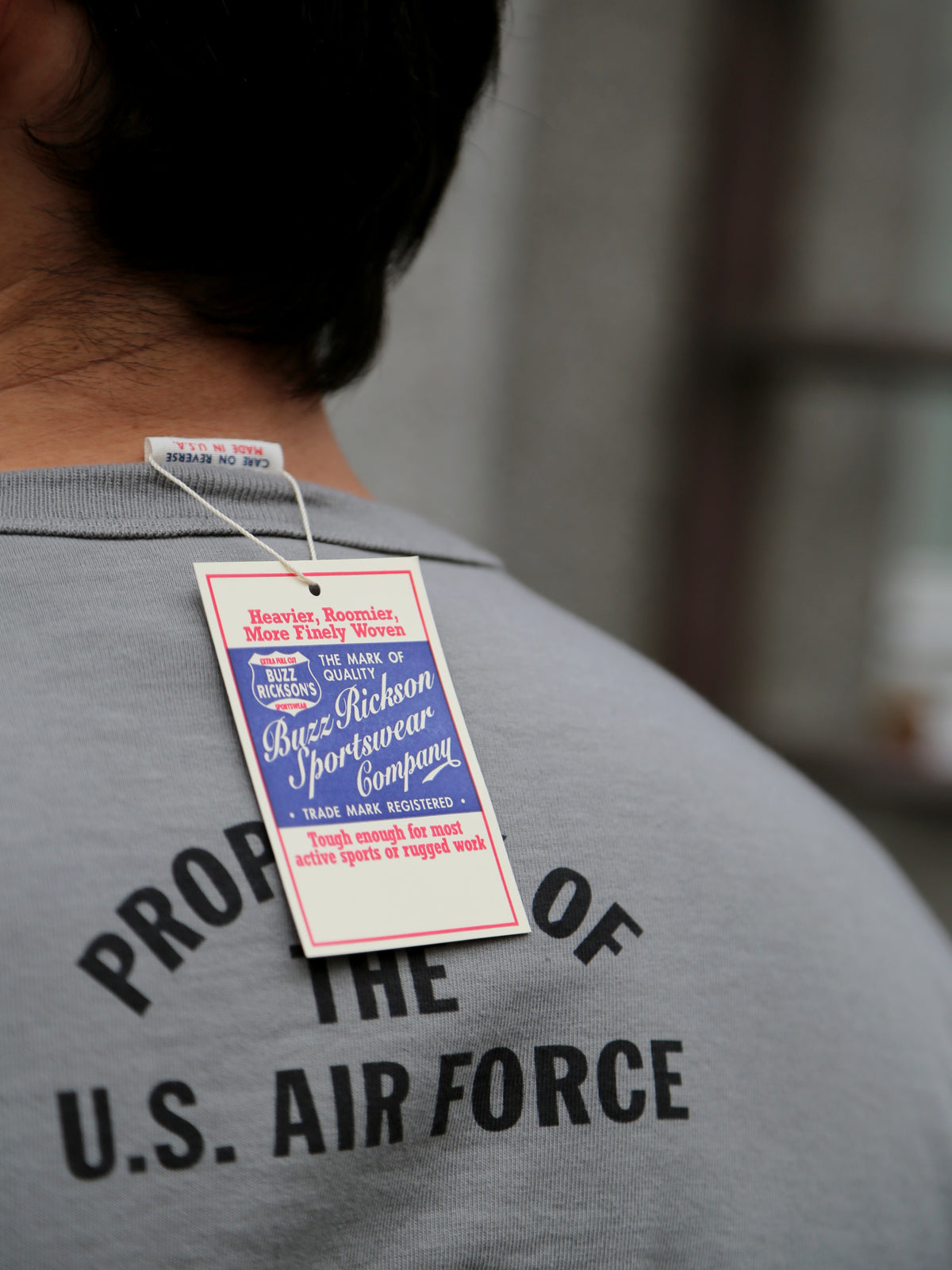 Buzz Rickson's LS T-Shirt McCord A.F.Base – Grey (BR69626)