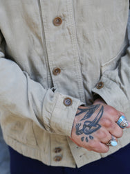Samurai Jeans Tropical Weather Dobby Cardigan – Beige (SJCDJ25-AT)