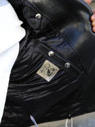 Double Helix Falconer Leather Riders Jacket – Black