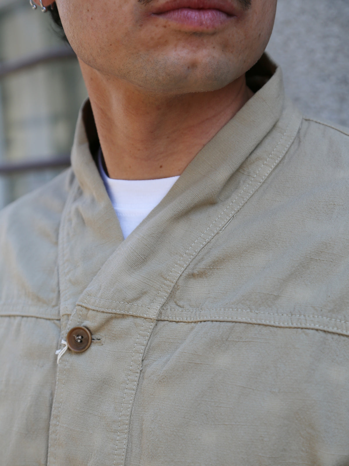Samurai Jeans Tropical Weather Dobby Cardigan – Beige (SJCDJ25-AT)