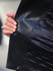 Double Helix Falconer Leather Riders Jacket – Black