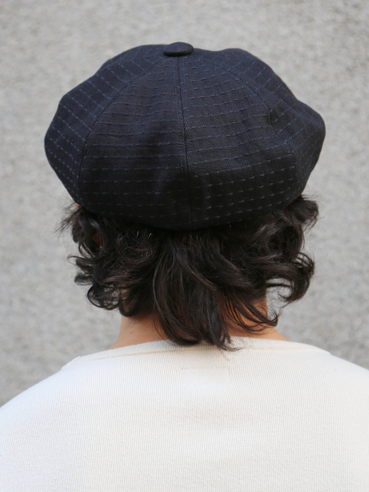 Black Sign “Sashiko” 15.5oz Black Denim Casquette – Midnight Black (BSFC-24901)