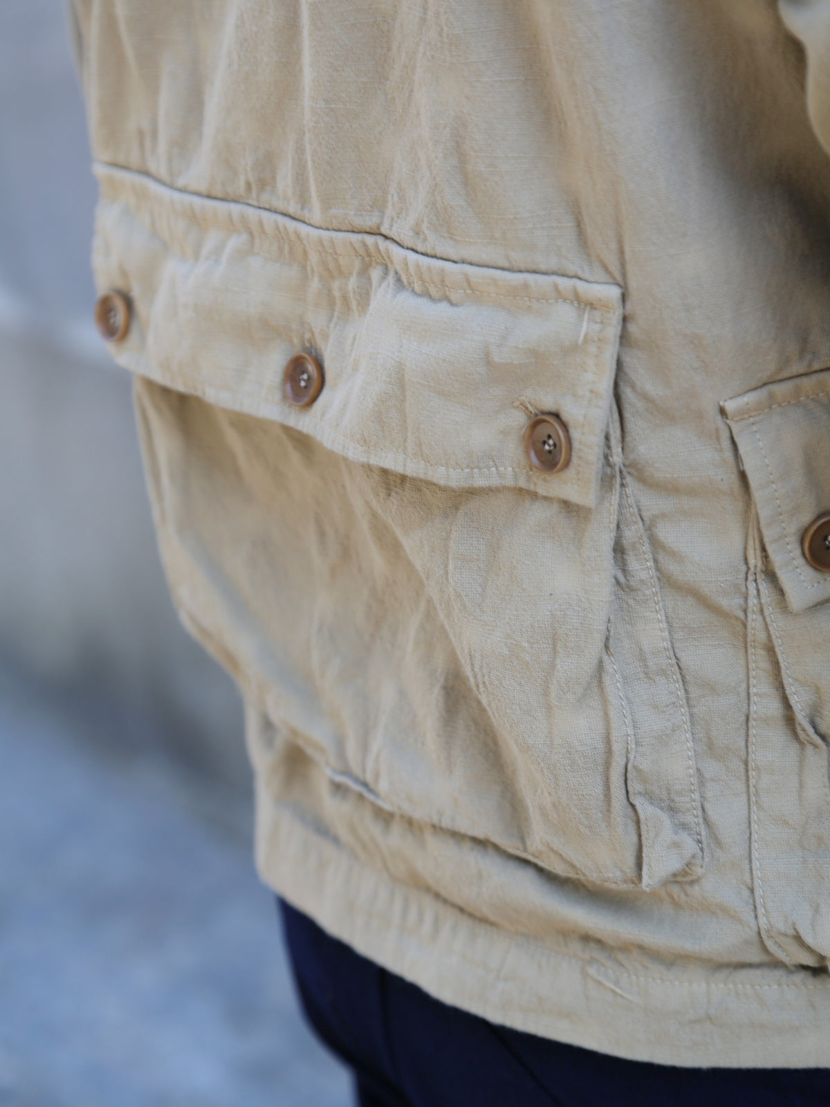 Samurai Jeans Tropical Weather Dobby Cardigan – Beige (SJCDJ25-AT)