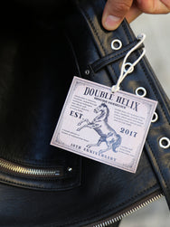 Double Helix Falconer Leather Riders Jacket – Black