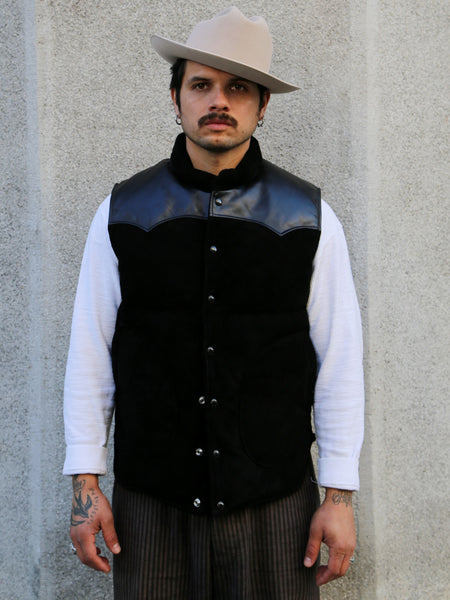 Double Helix The Boxer Vest Suede – Black (RT080191)