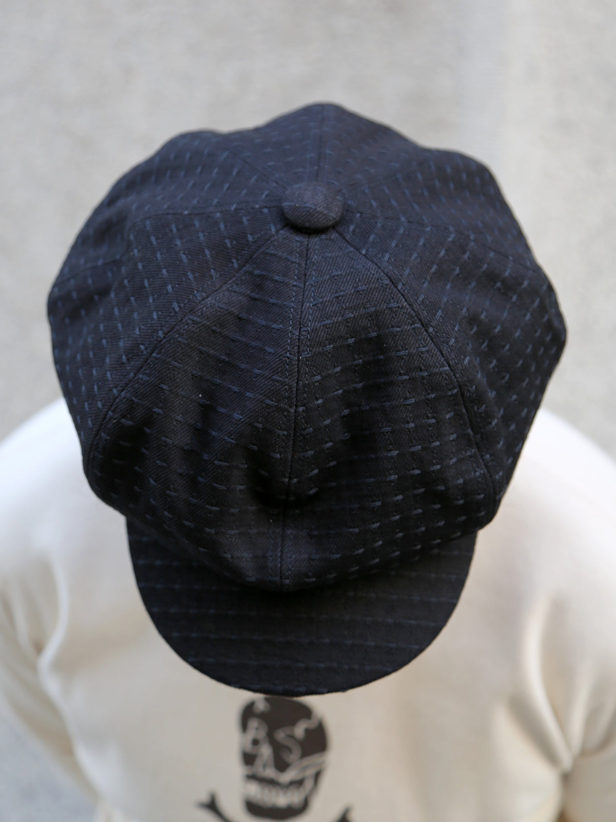 Black Sign “Sashiko” 15.5oz Black Denim Casquette – Midnight Black (BSFC-24901)