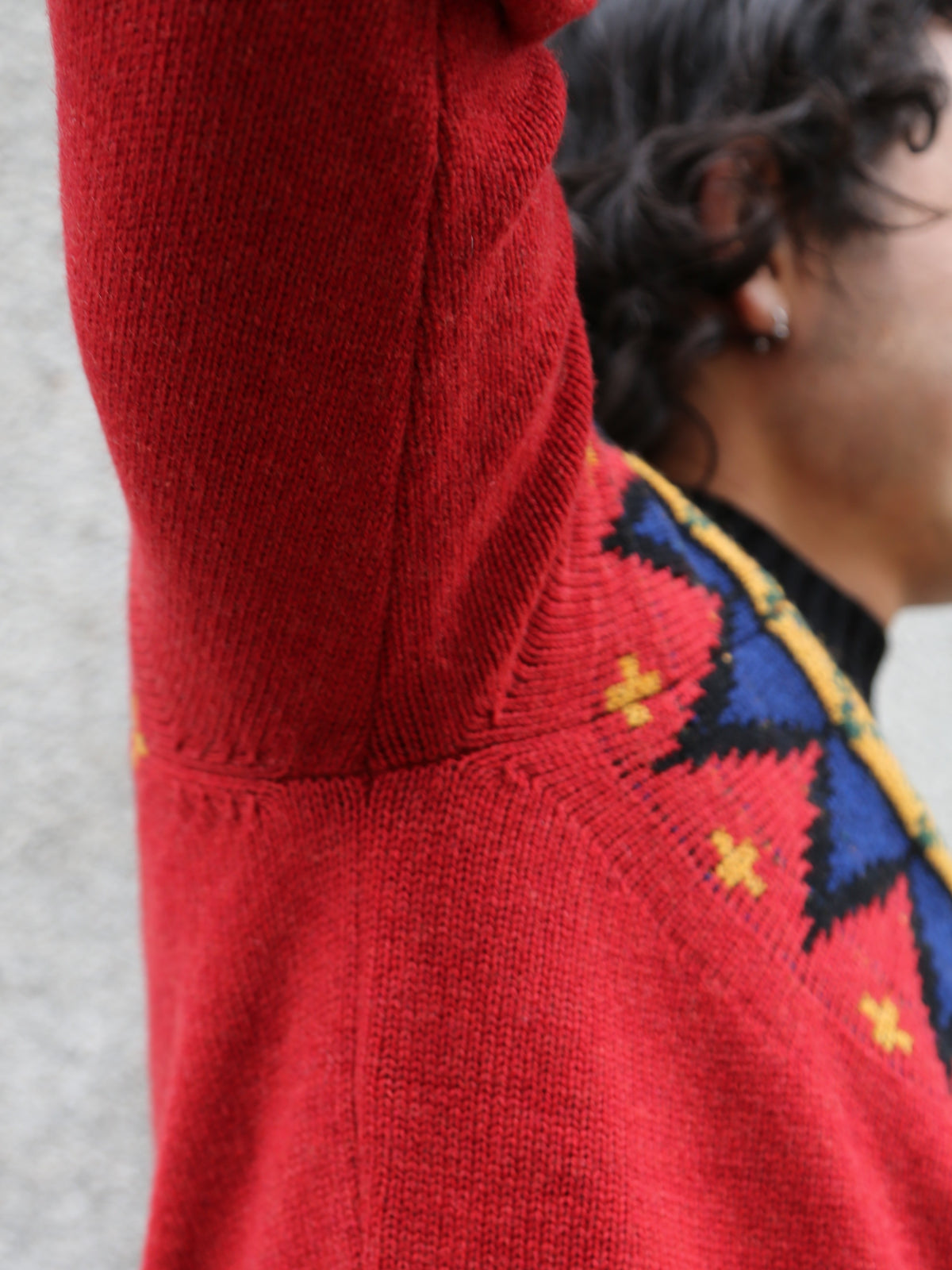 Stevenson Geometric Alpine Sweater – Red (GAS-RD)