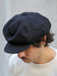 Black Sign “Sashiko” 15.5oz Black Denim Casquette – Midnight Black (BSFC-24901)