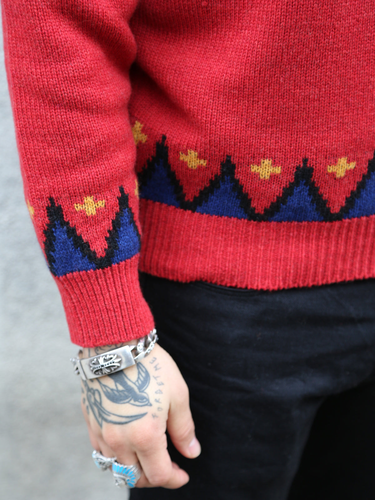 Stevenson Geometric Alpine Sweater – Red (GAS-RD)