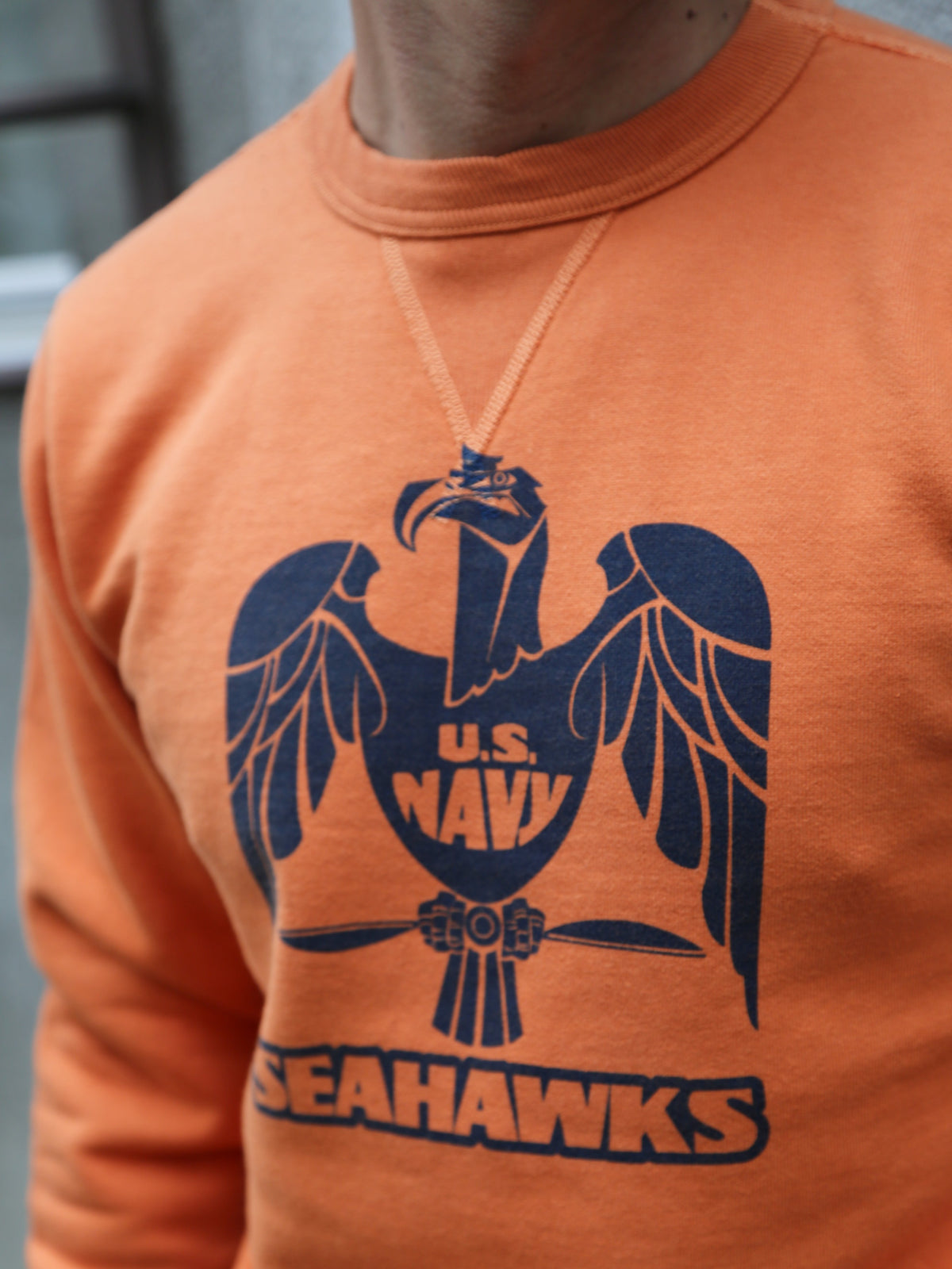 Buzz Rickson's Sweatshirt U.S. Navy Seahawks – Orange (BR69631)