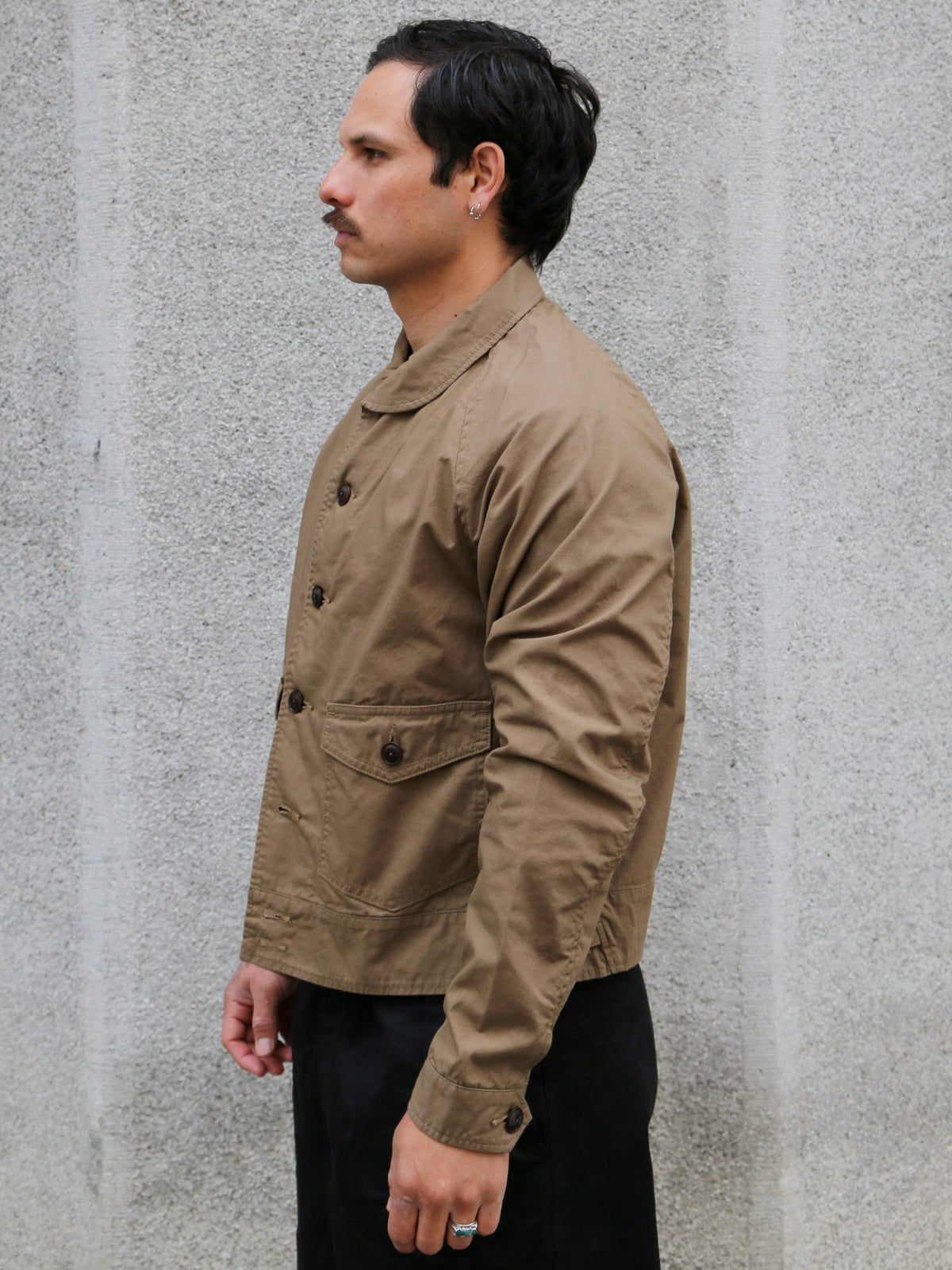 Black Sign Military Ripstop Civilian Cossack Jacket – Dust Beige (BSSJ-26404)