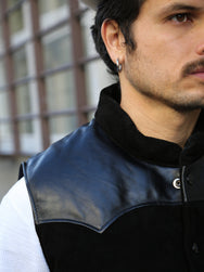Double Helix The Boxer Vest Suede – Black (RT080191)
