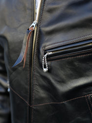 Double Helix Hugging the Curve – Black Teacore Horsehide (RC06601)