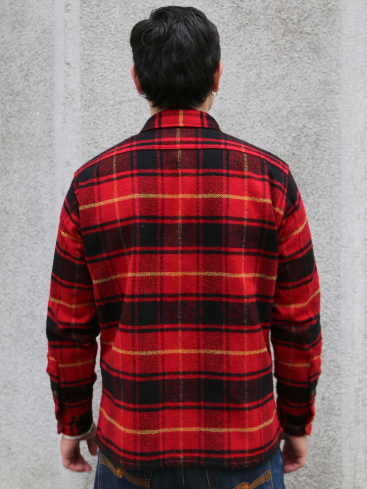 Iron Heart Heavy Flannel Rider’s Overshirt – Red (IHSH-433-RED)