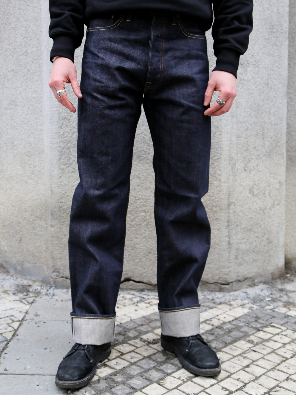 Gråbrodern Bro Regular Straight Jeans – Rinse Wrinkle Wash (B5150-211-82)