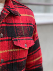 Iron Heart Heavy Flannel Rider’s Overshirt – Red (IHSH-433-RED)