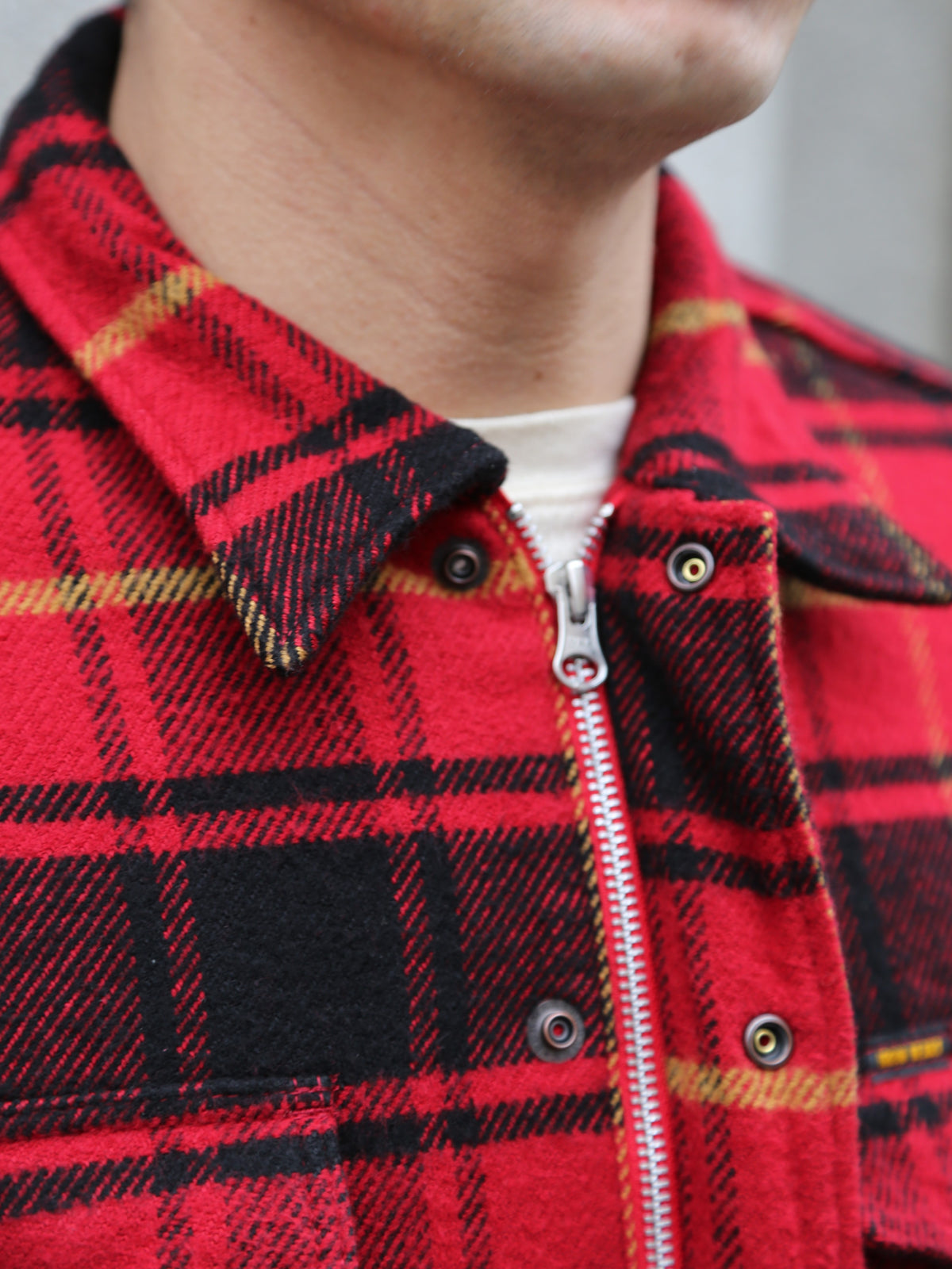 Iron Heart Heavy Flannel Rider’s Overshirt – Red (IHSH-433-RED)
