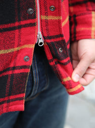 Iron Heart Heavy Flannel Rider’s Overshirt – Red (IHSH-433-RED)