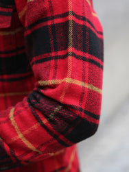 Iron Heart Heavy Flannel Rider’s Overshirt – Red (IHSH-433-RED)