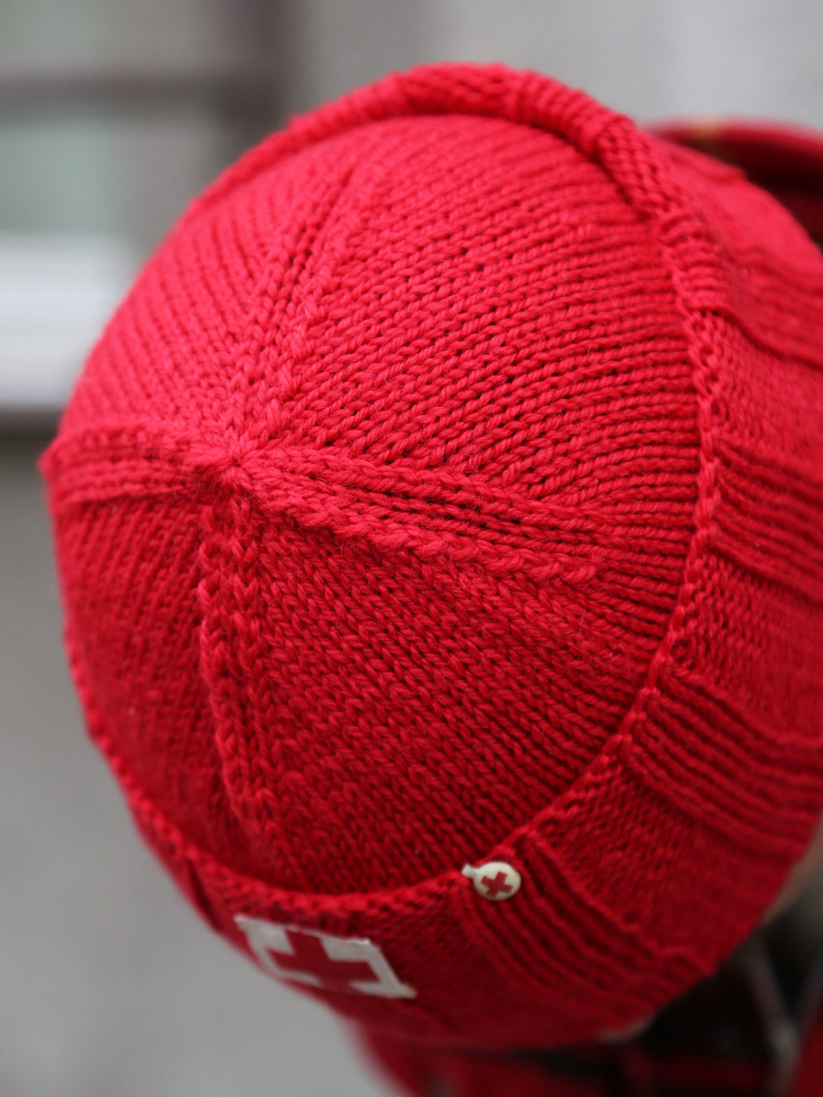 Papa Nui Knit for Victory Hand knit Watch Cap – Red