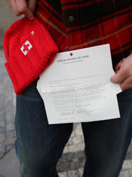 Papa Nui Knit for Victory Hand knit Watch Cap – Red