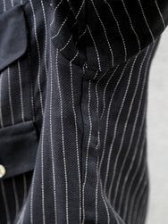 Black Sign Italian Collar 2 Tone “GIGORO” Jacket – Rain Stripe (BSSJ-26409)
