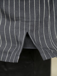 Black Sign Italian Collar 2 Tone “GIGORO” Jacket – Rain Stripe (BSSJ-26409)