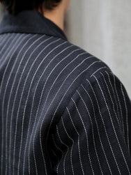 Black Sign Italian Collar 2 Tone “GIGORO” Jacket – Rain Stripe (BSSJ-26409)