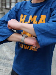 Sun Surf "H.M.A" Slub Yarn Football Tee – Blue (SS69656-128)