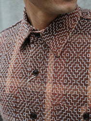 Studio D'Artsian Kakishibu Noragi Sashiko Shirts – Kaki (5726)