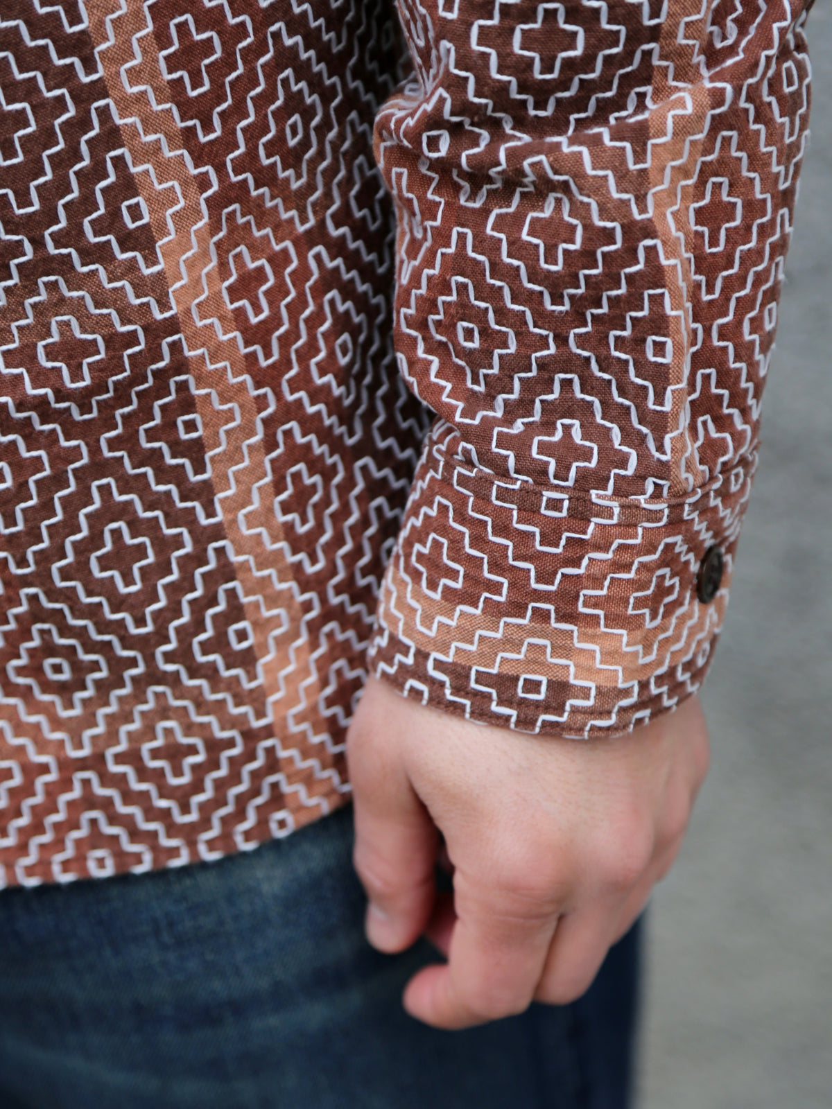 Studio D'Artsian Kakishibu Noragi Sashiko Shirts – Kaki (5726)