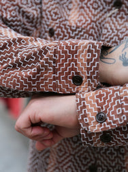 Studio D'Artsian Kakishibu Noragi Sashiko Shirts – Kaki (5726)