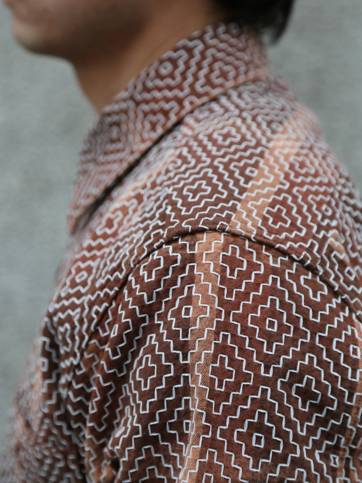 Studio D'Artsian Kakishibu Noragi Sashiko Shirts – Kaki (5726)