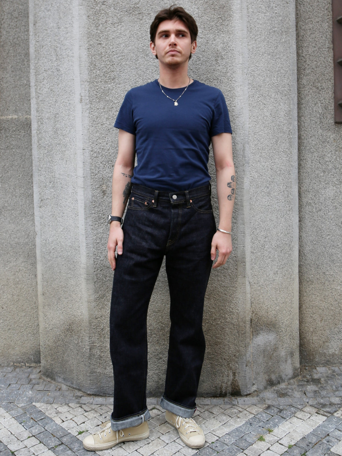 Momotaro 15.7oz #100 Classic Straight Jeans – Black (MMJB0101)