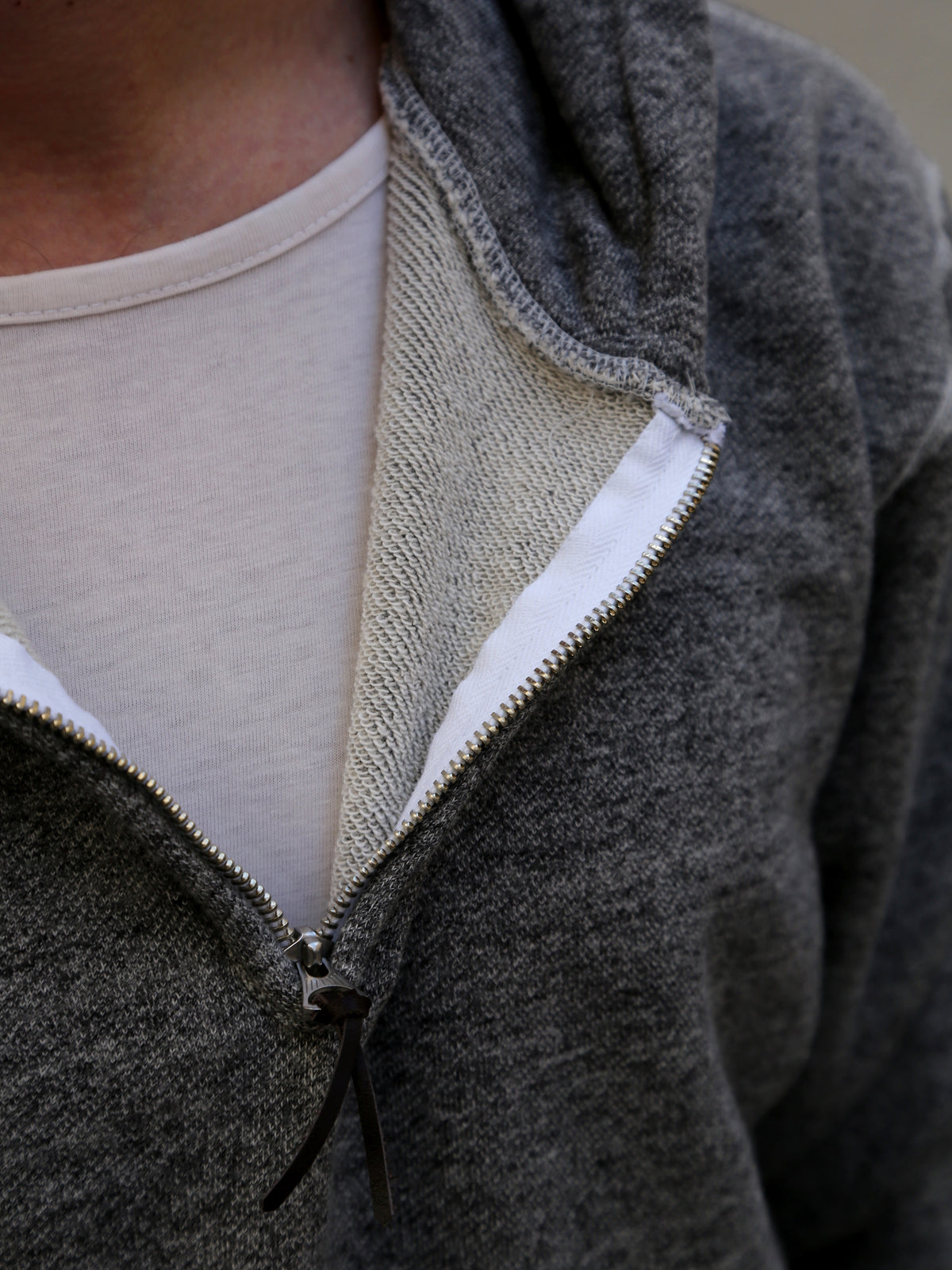 National Athletic Goods 1/4 Zip Parka Sweatshirt - Dark Grey