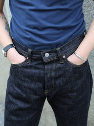 Momotaro 15.7oz #100 Classic Straight Jeans – Black (MMJB0101)