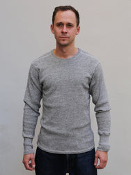 Homespun Knitwear Marl Rib Sweater - Black Marl