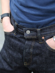Momotaro 15.7oz #100 Classic Straight Jeans – Black (MMJB0101)