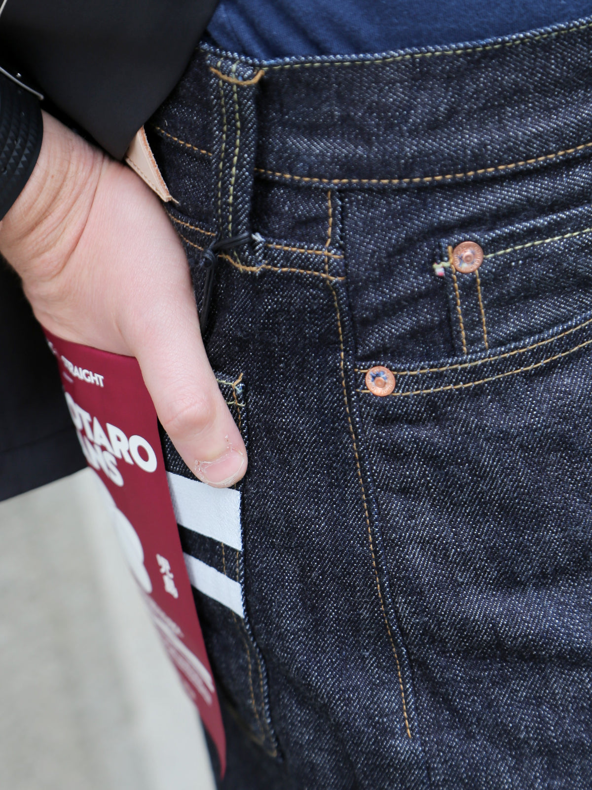Momotaro 15.7oz #100 Classic Straight Jeans – Black (MMJB0101)