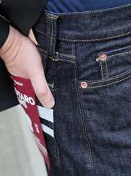 Momotaro 15.7oz #100 Classic Straight Jeans – Black (MMJB0101)