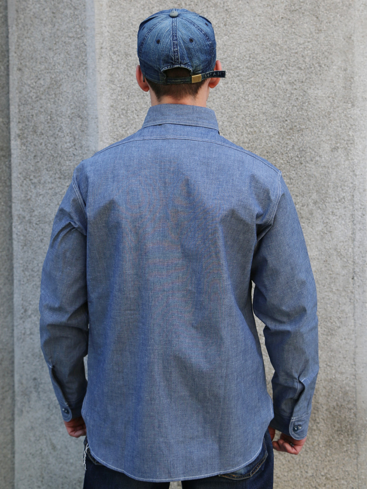 The Real McCOY's U.S. Navy Chambray Shirt LS (Modify) – Light Blue (MS25003)