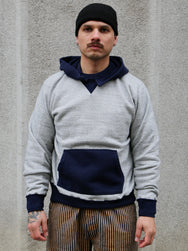 Whitesville Two Tone Attached Hood Sweatshirt – Grey/Blue (WV69642-128)